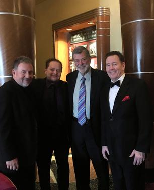 Frank Lamphere and his Las Vegas Rat Pack Jazz Trio (L-R) pianist Tony Branco, drummer Boris Shapiro, bassist Ken Seiffert and vocalist Frank Lamphere